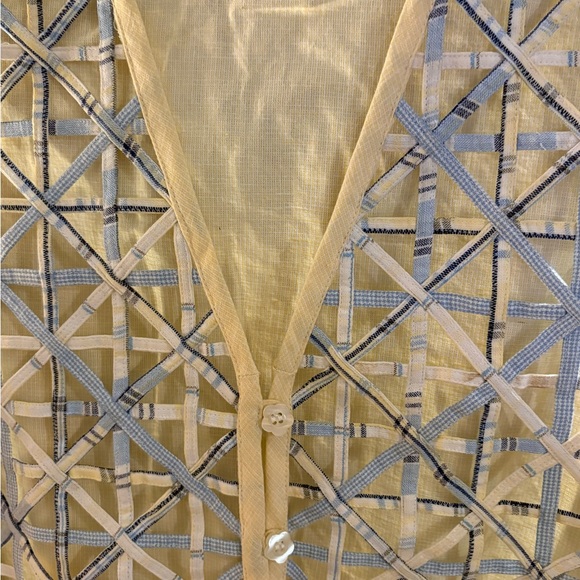 Casey & Max Beige and Blue Women's Vest Size Medium - Picture 5 of 6